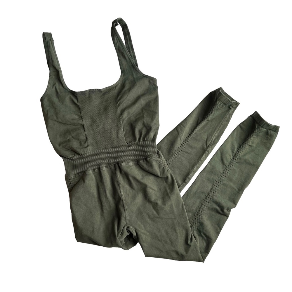 Free People Good Karma Onesie Jumpsuit in Vintage Secret Moss Size XS/S NEW